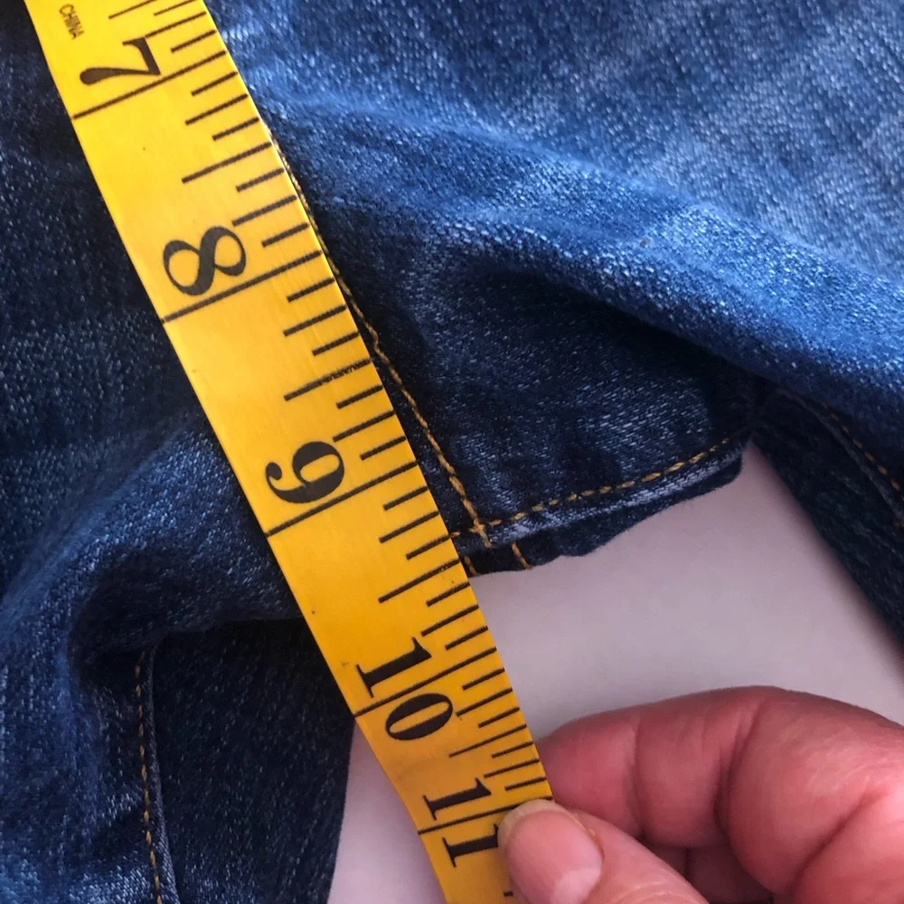 OLD NAVY TEENAGER ZIP UP 5 POCKETS FLIRT CAPRI BRILLIANT BLUE JEANS SZ 14 REG.